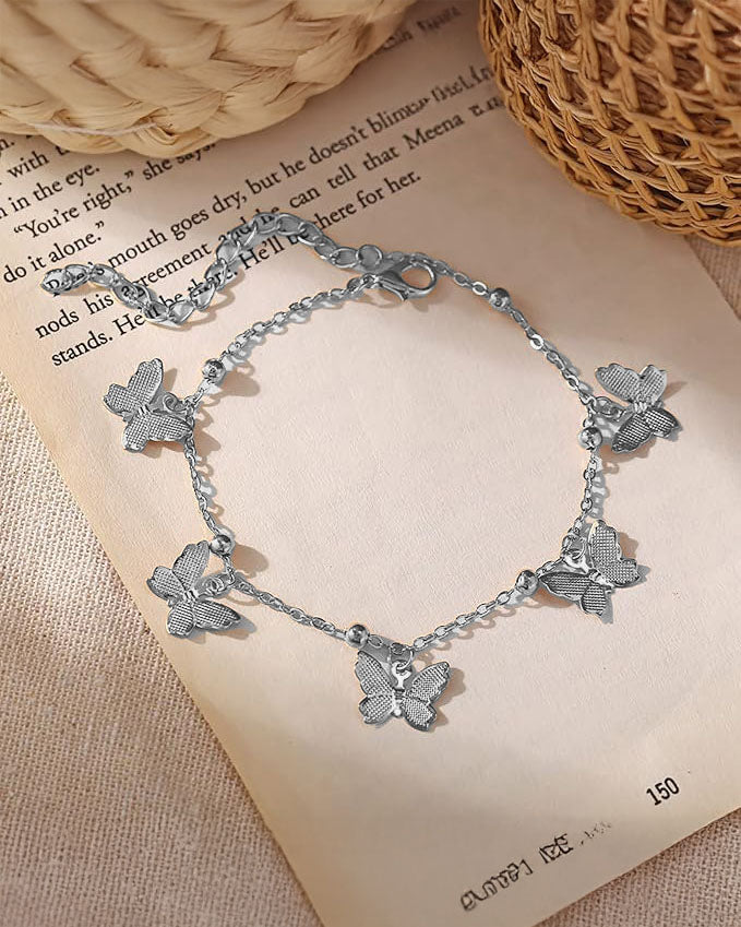 Butterfly Anklet (Silver)