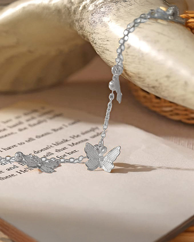 Butterfly Anklet (Silver)