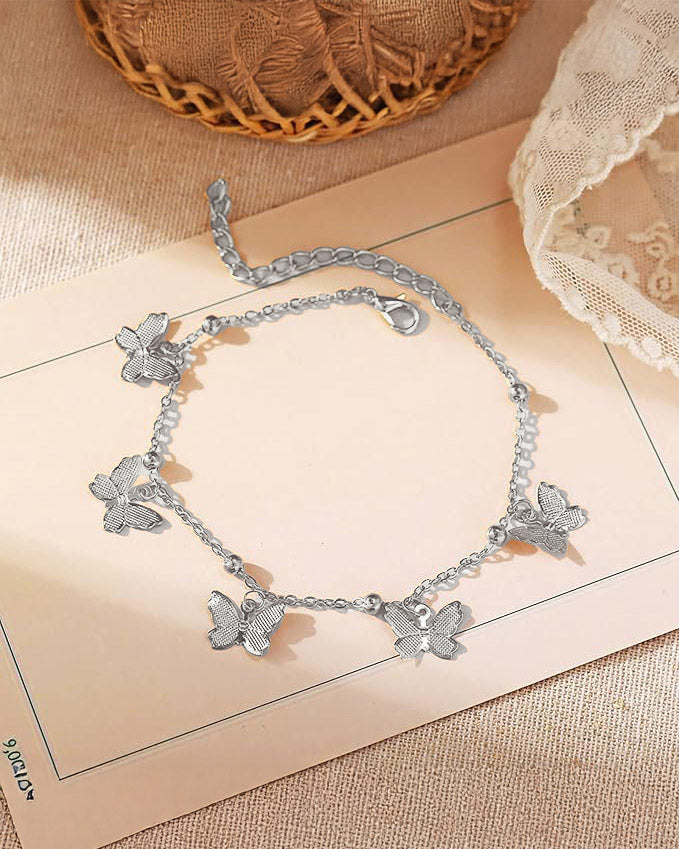 Butterfly Anklet (Silver)