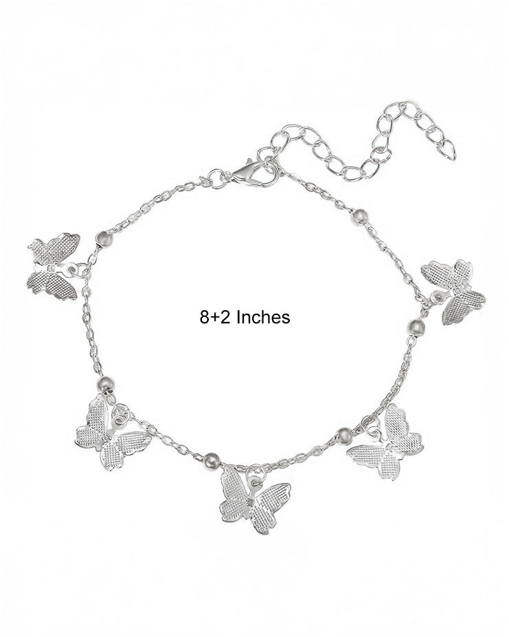 Butterfly Anklet (Silver)