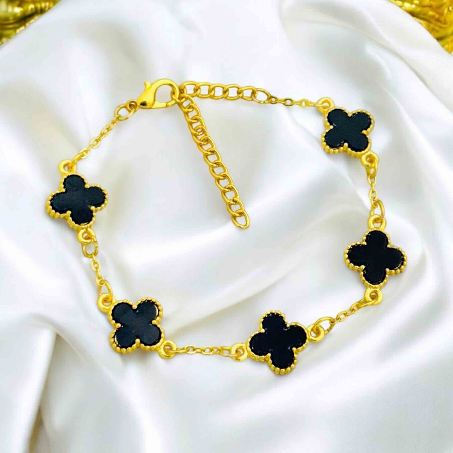 Black Flower Jewelry Set