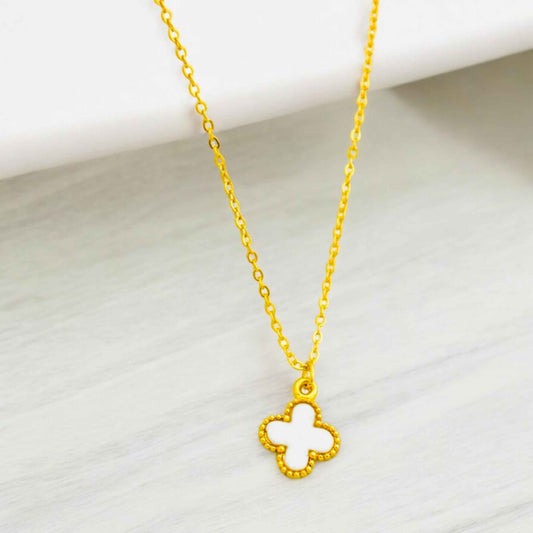 White Flower Chain Pendant
