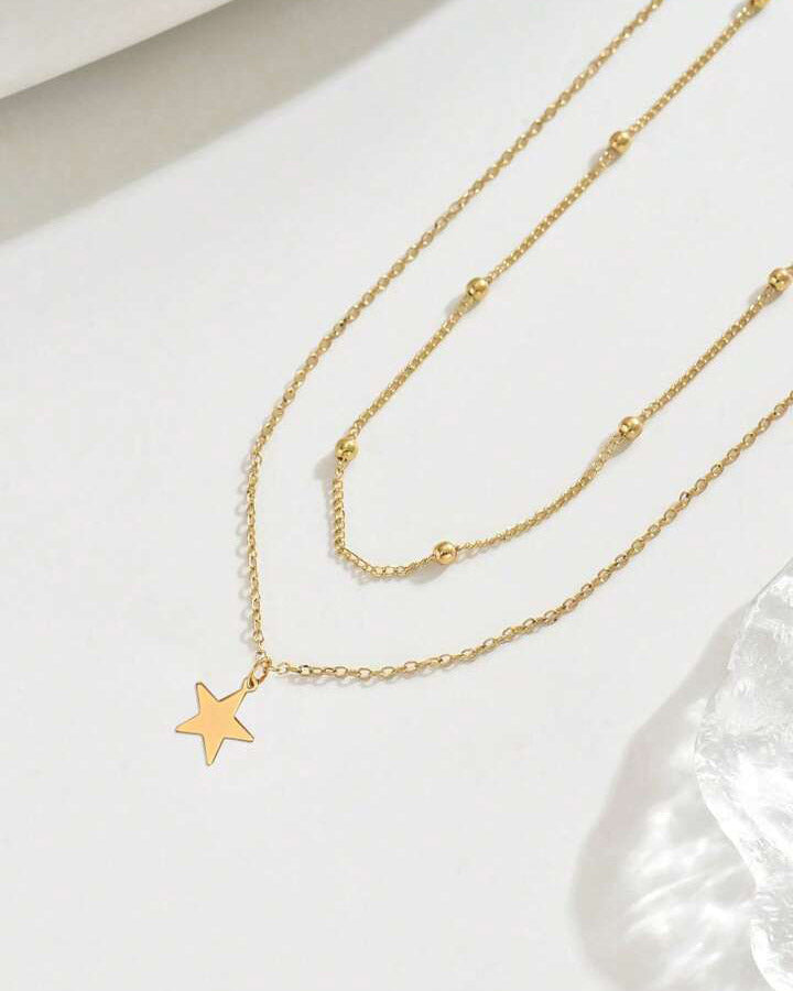 Star Dual Chain Necklace