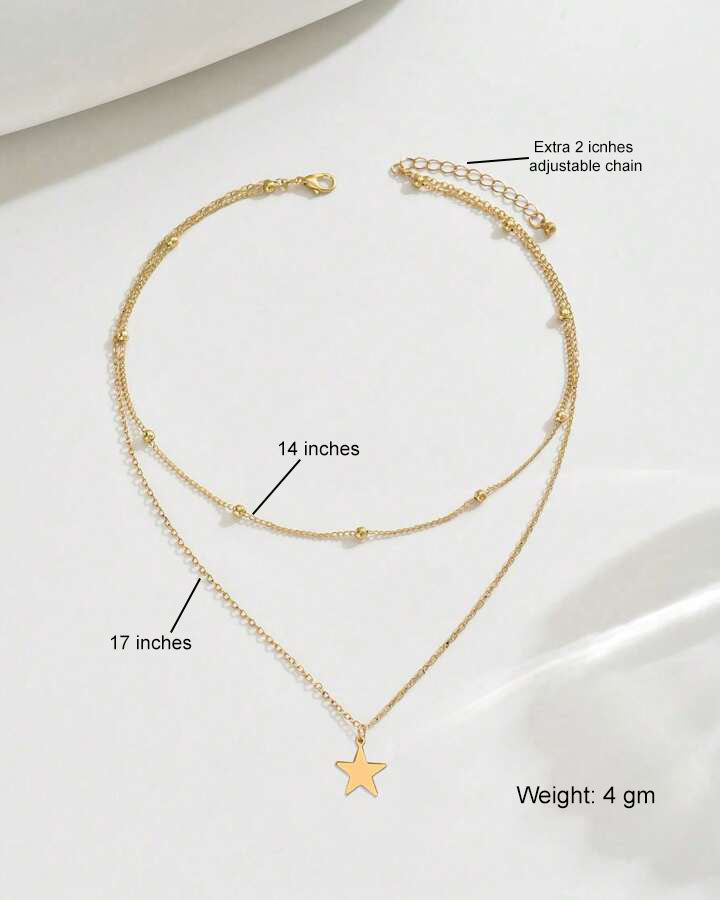 Star Dual Chain Necklace