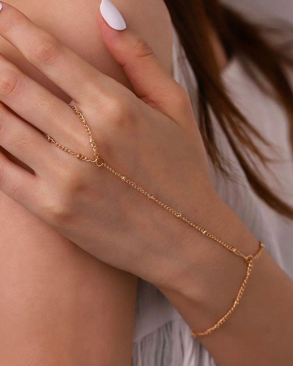 Serene Ring Cum Chain Bracelet