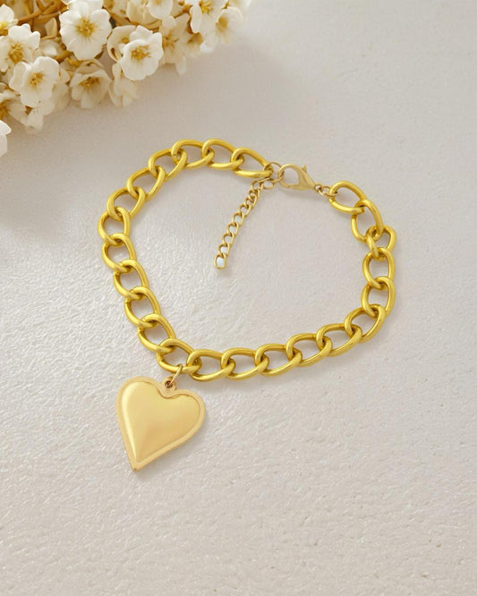 Bold Heart Anti Tarnish Bracelet