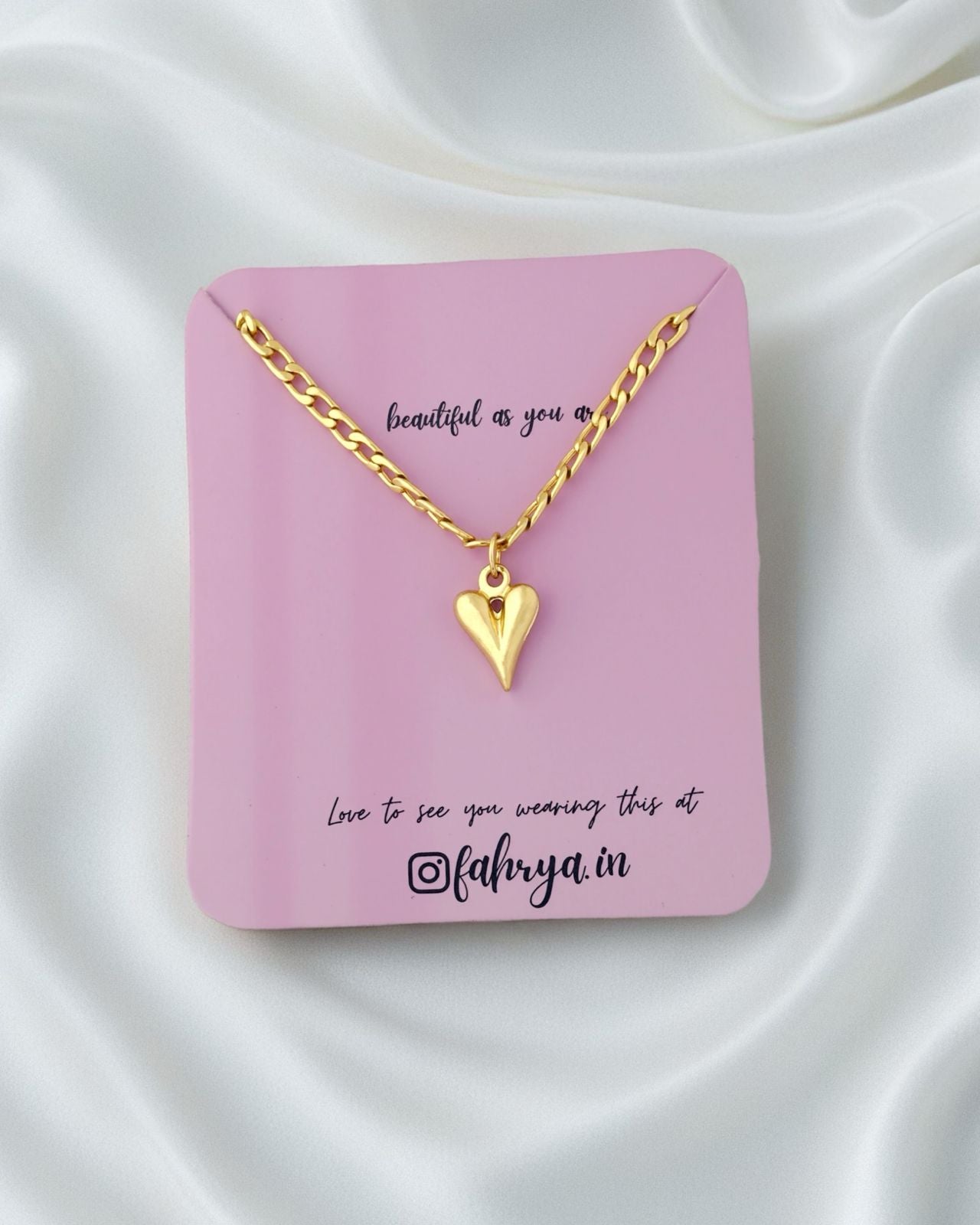 Bubble Heart Anti Tarnish Chain