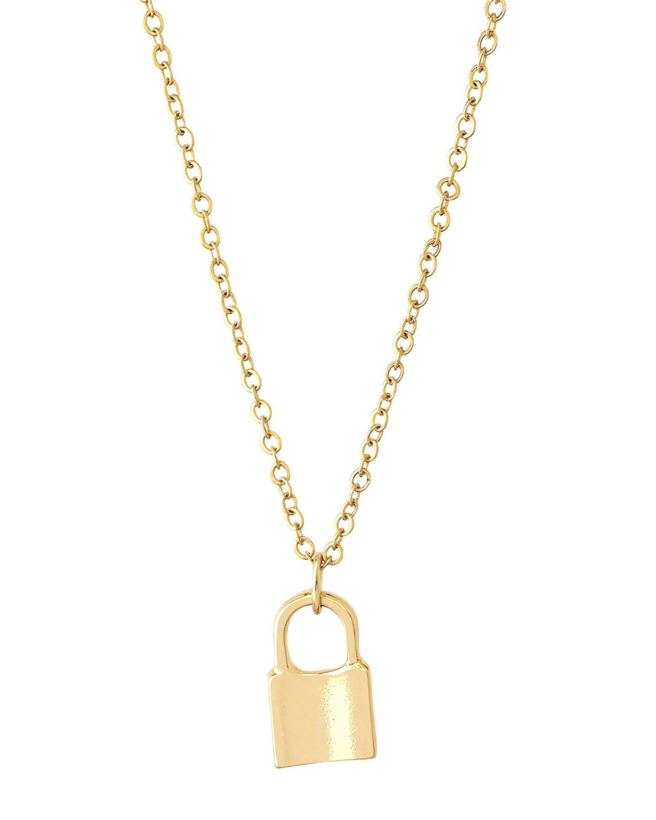 Lock Pendant Chain Necklace