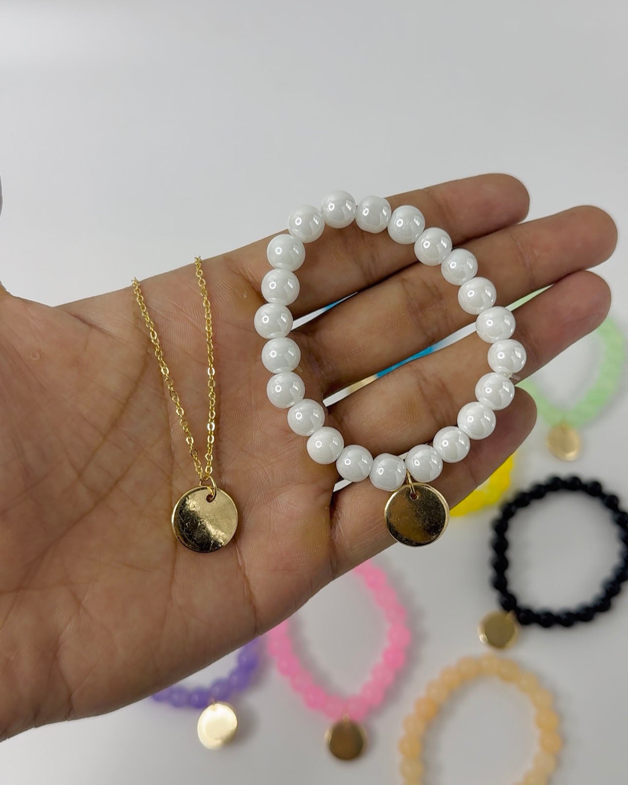 Coin Pendant Chain & Bracelet