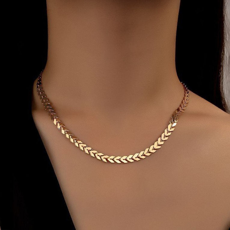 Zipper Rose Gold Chain Necklace