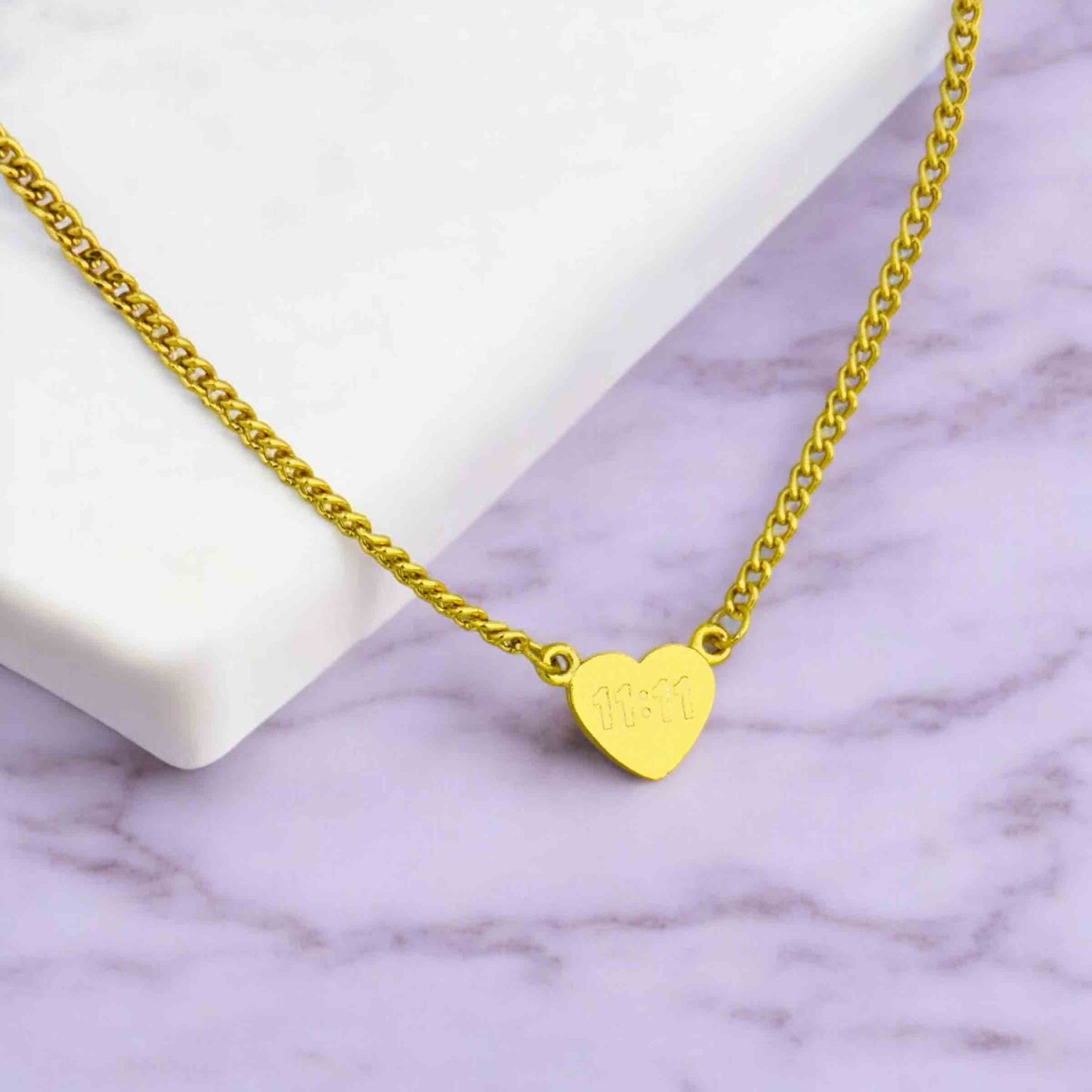 11:11 Heart Chain Necklace