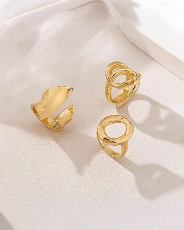 3 Stackable Finger Rings