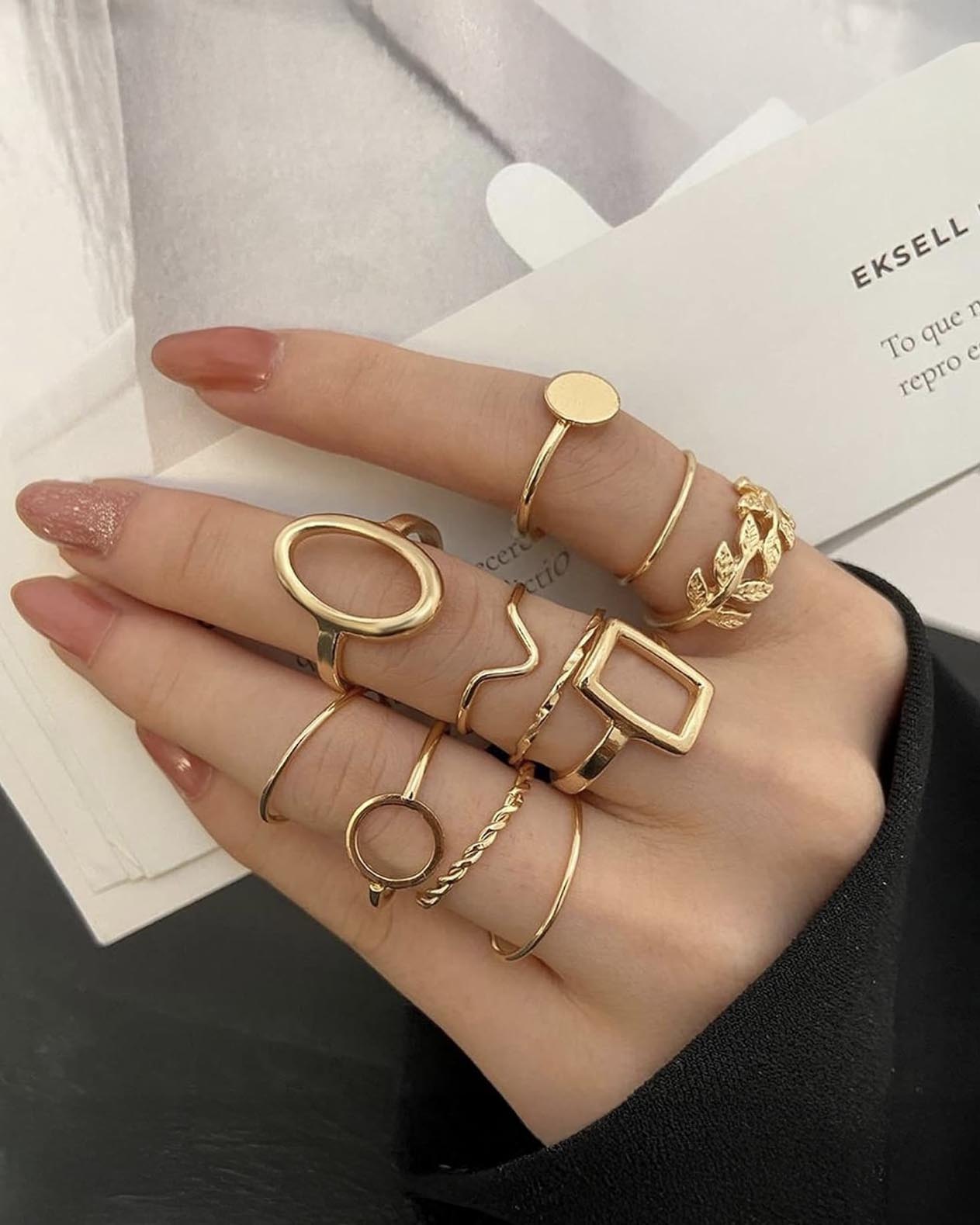 11 Stackable Finger Rings