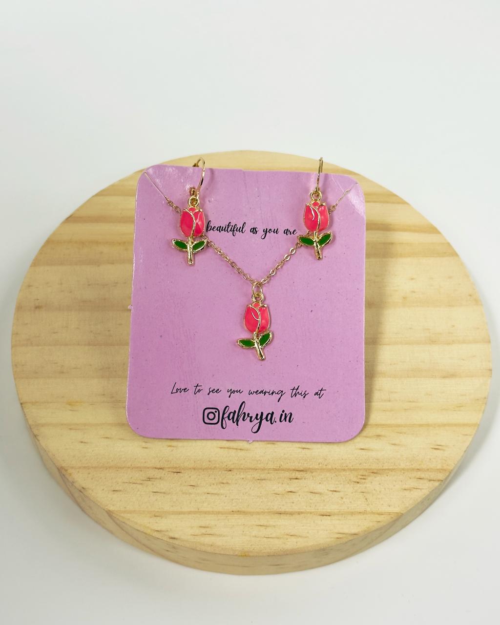 Flower Pendant Set