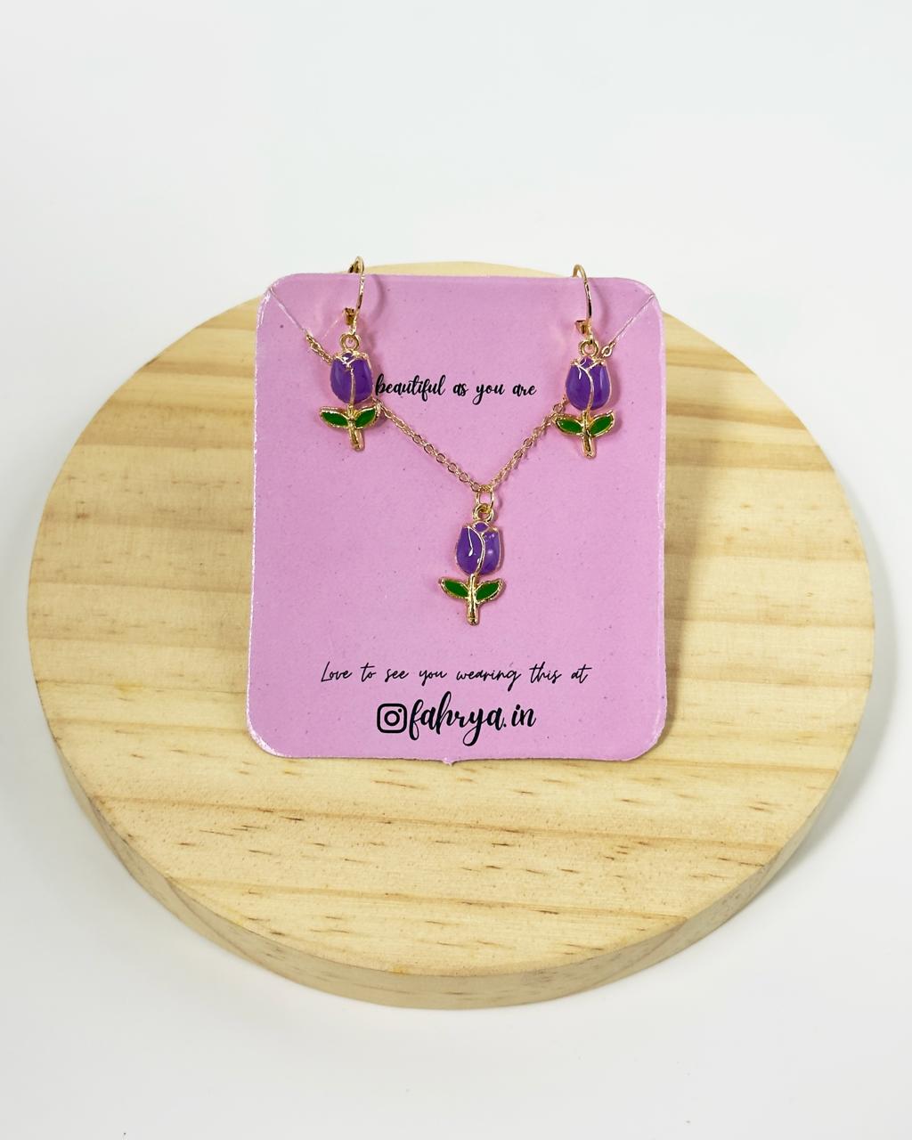 Flower Pendant Set