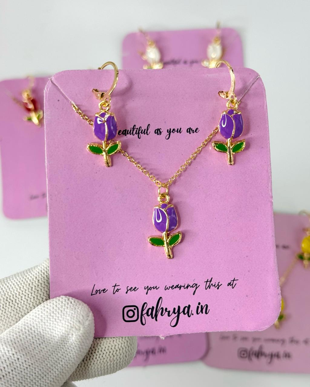 Flower Pendant Set