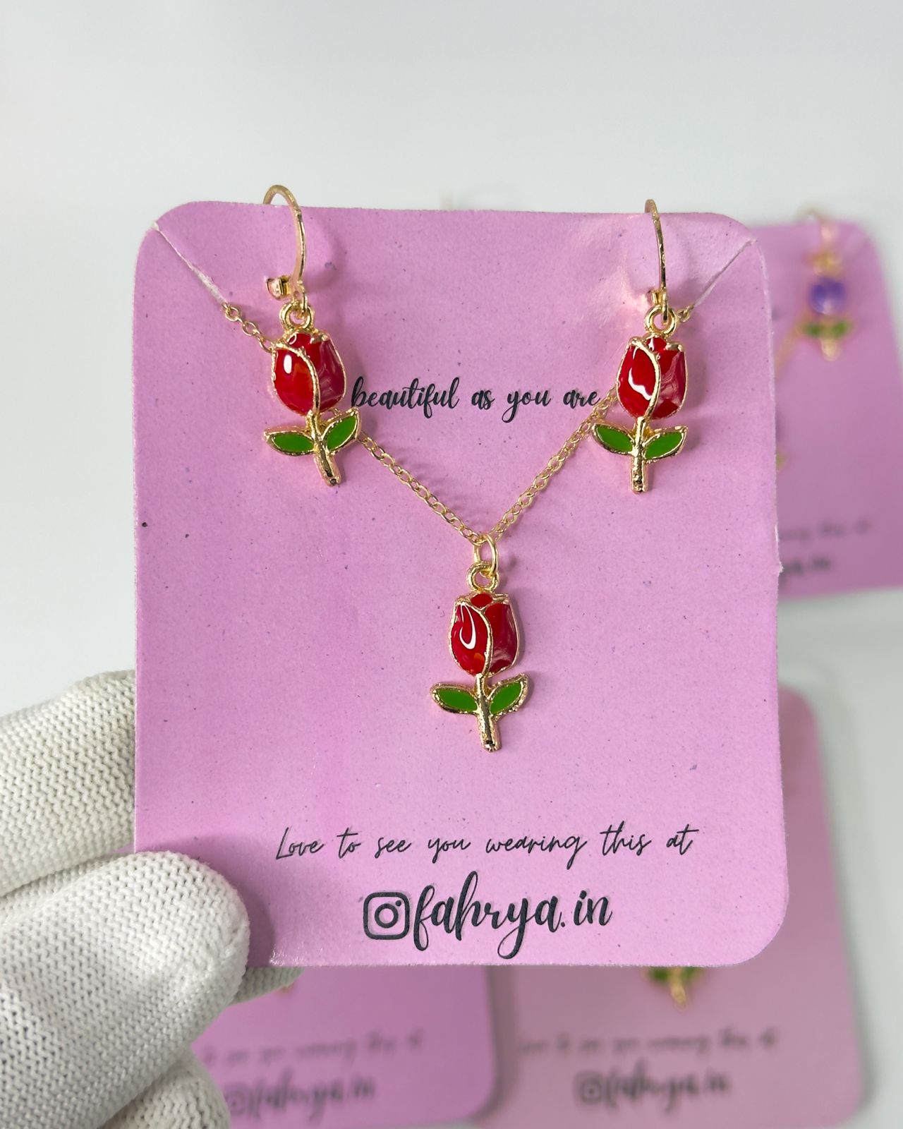 Flower Pendant Set