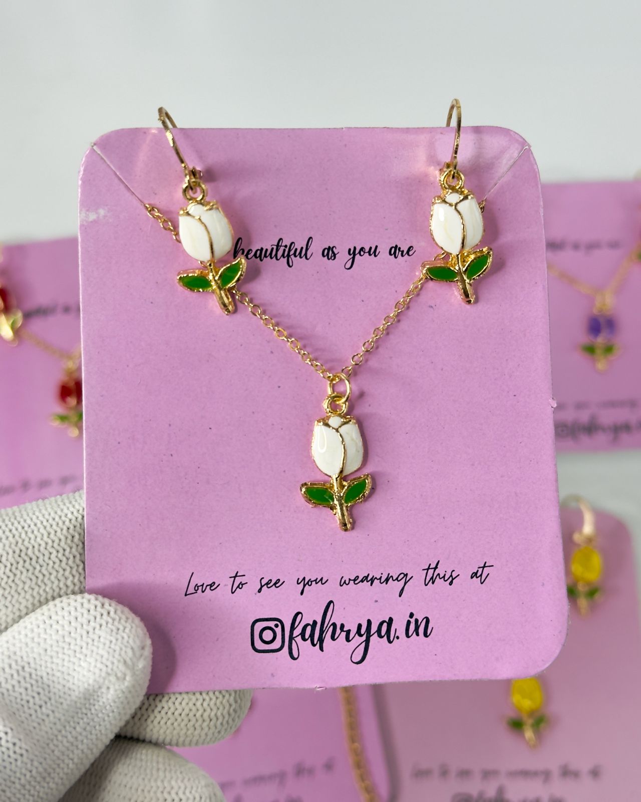 Flower Pendant Set