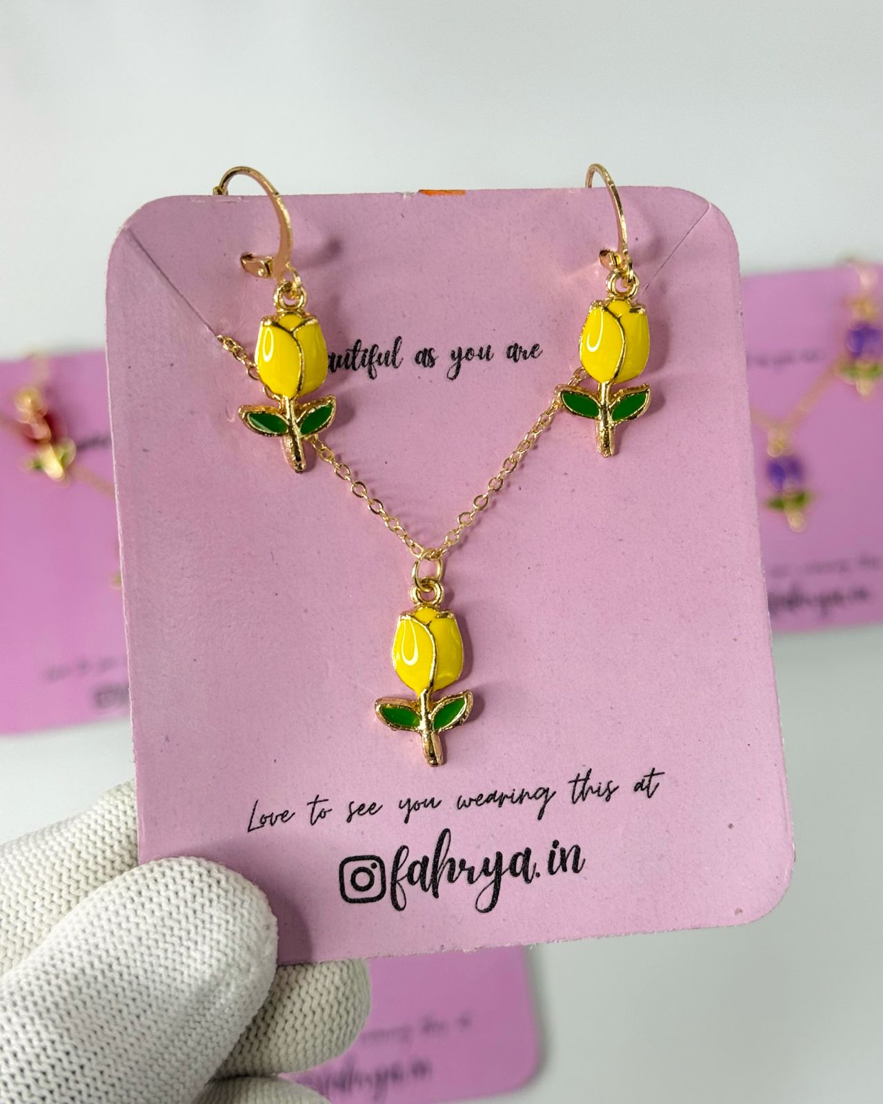 Flower Pendant Set