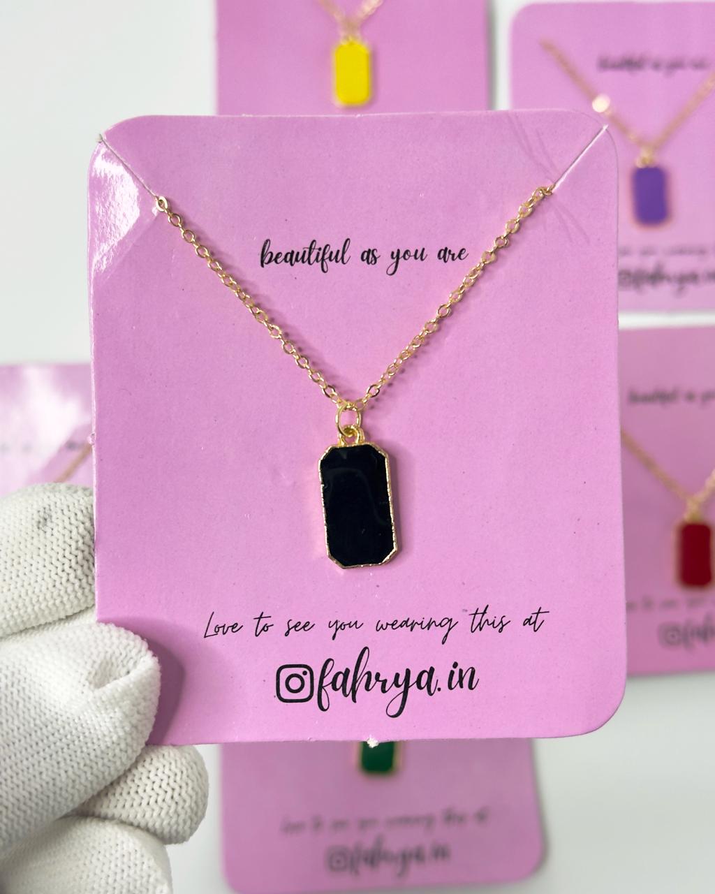 Bloc Pendant Necklace