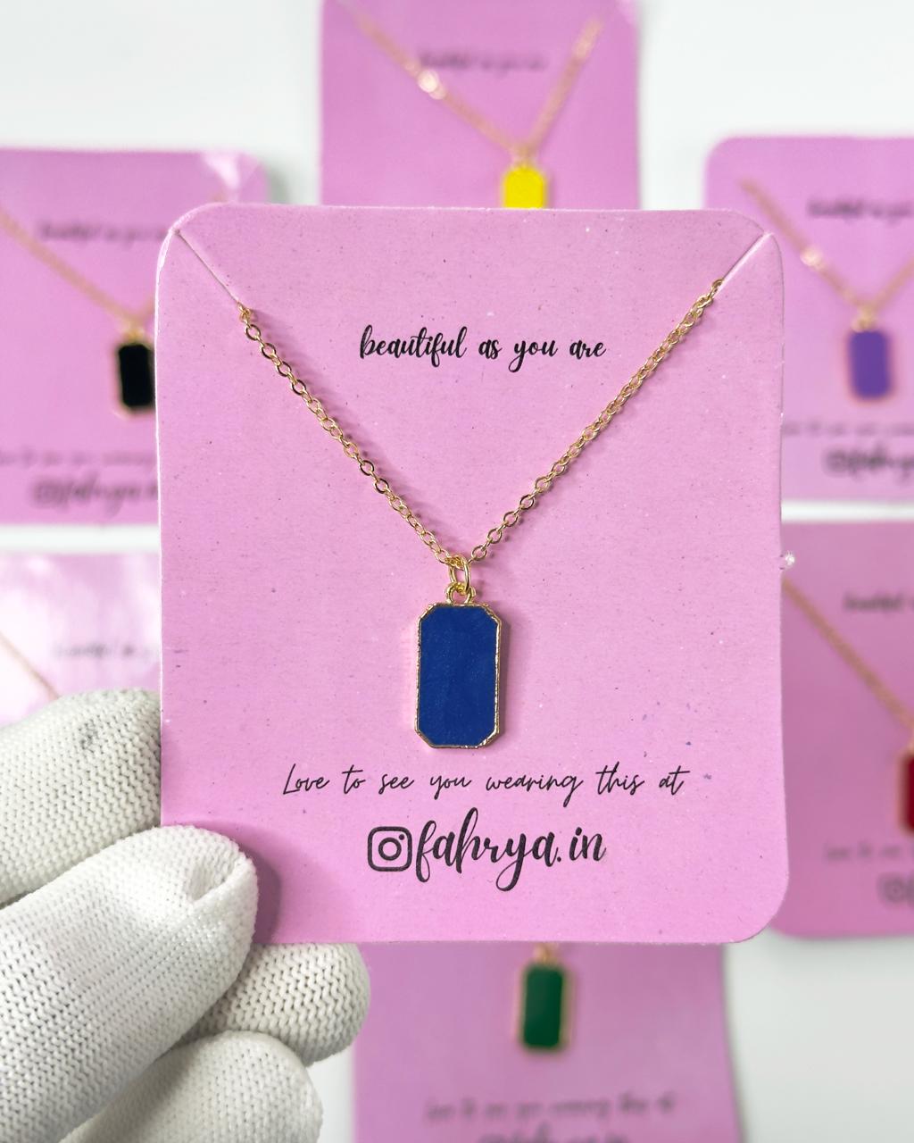 Bloc Pendant Necklace