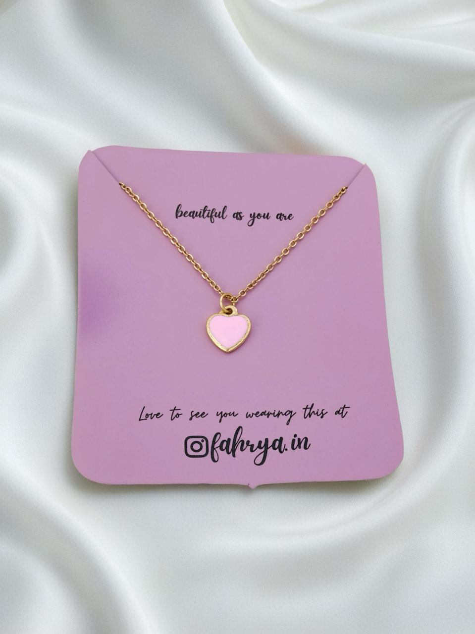Mini Heart Chain Necklace