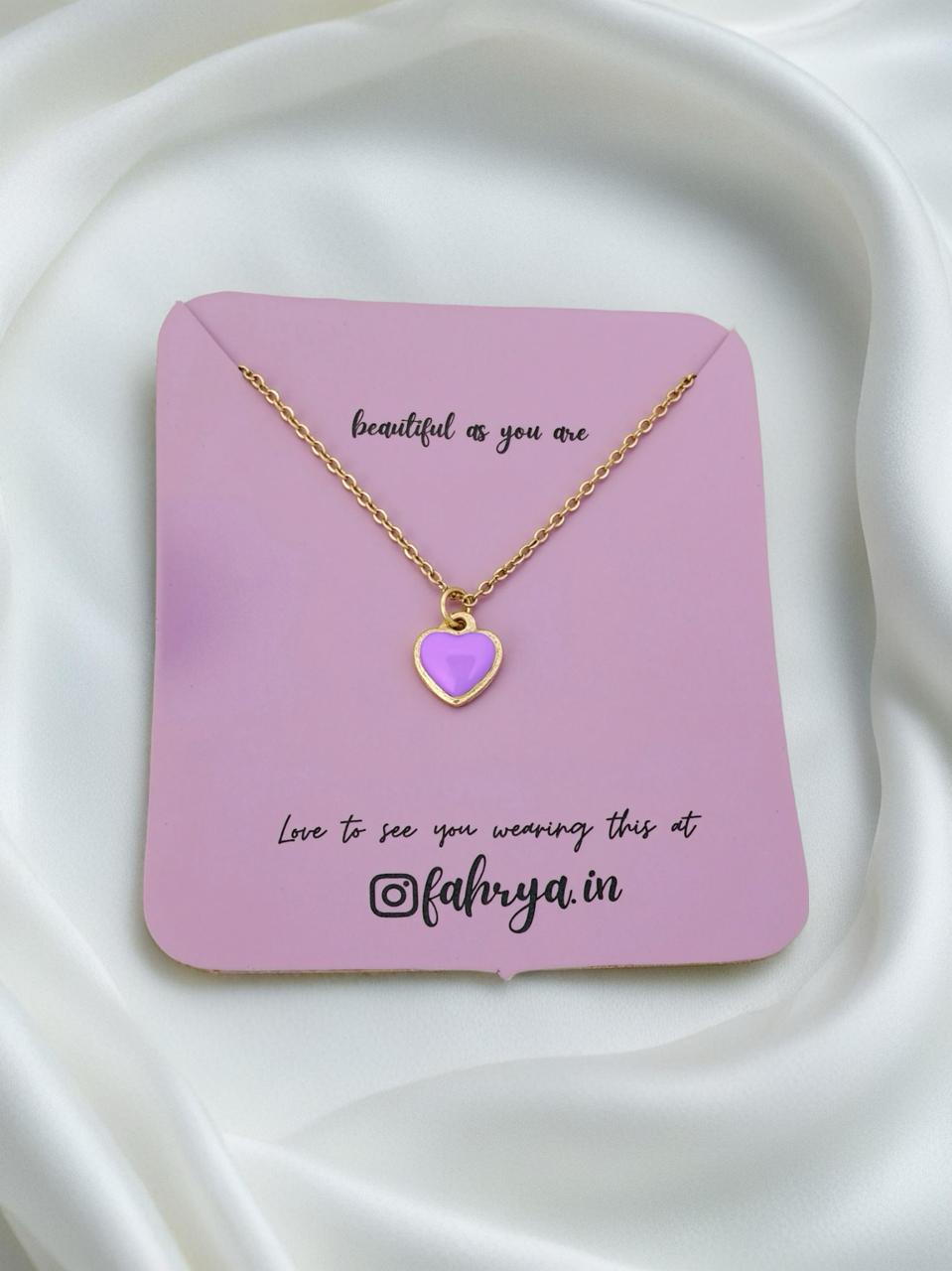 Mini Heart Chain Necklace