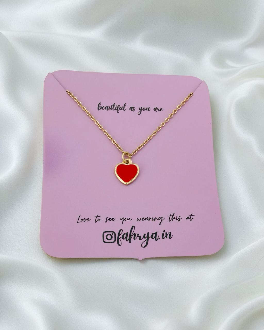 Mini Heart Chain Necklace