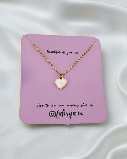 Mini Heart Chain Necklace