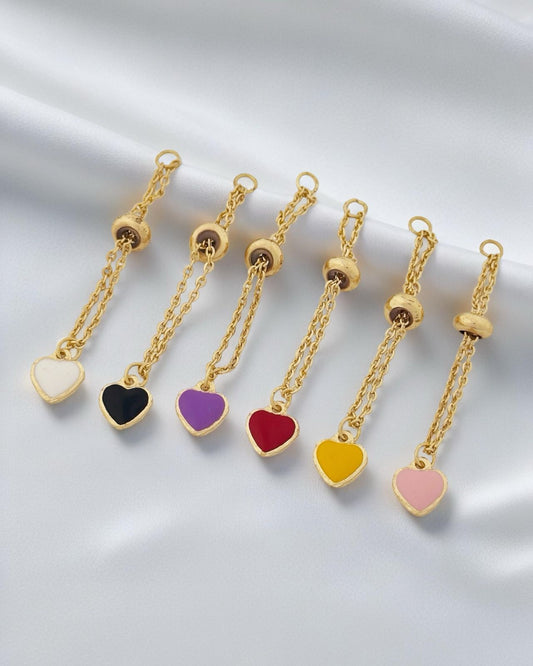 Small Heart Chain Ring