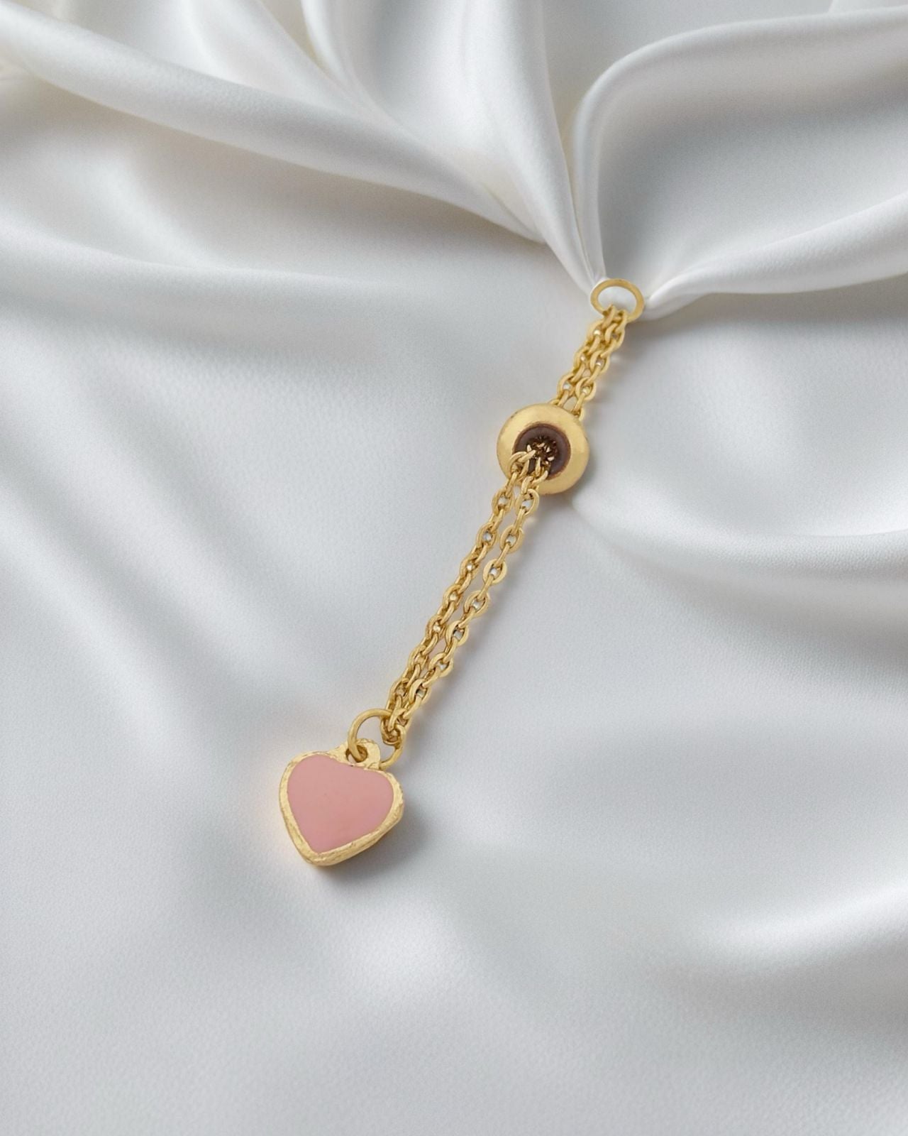 Small Heart Chain Ring