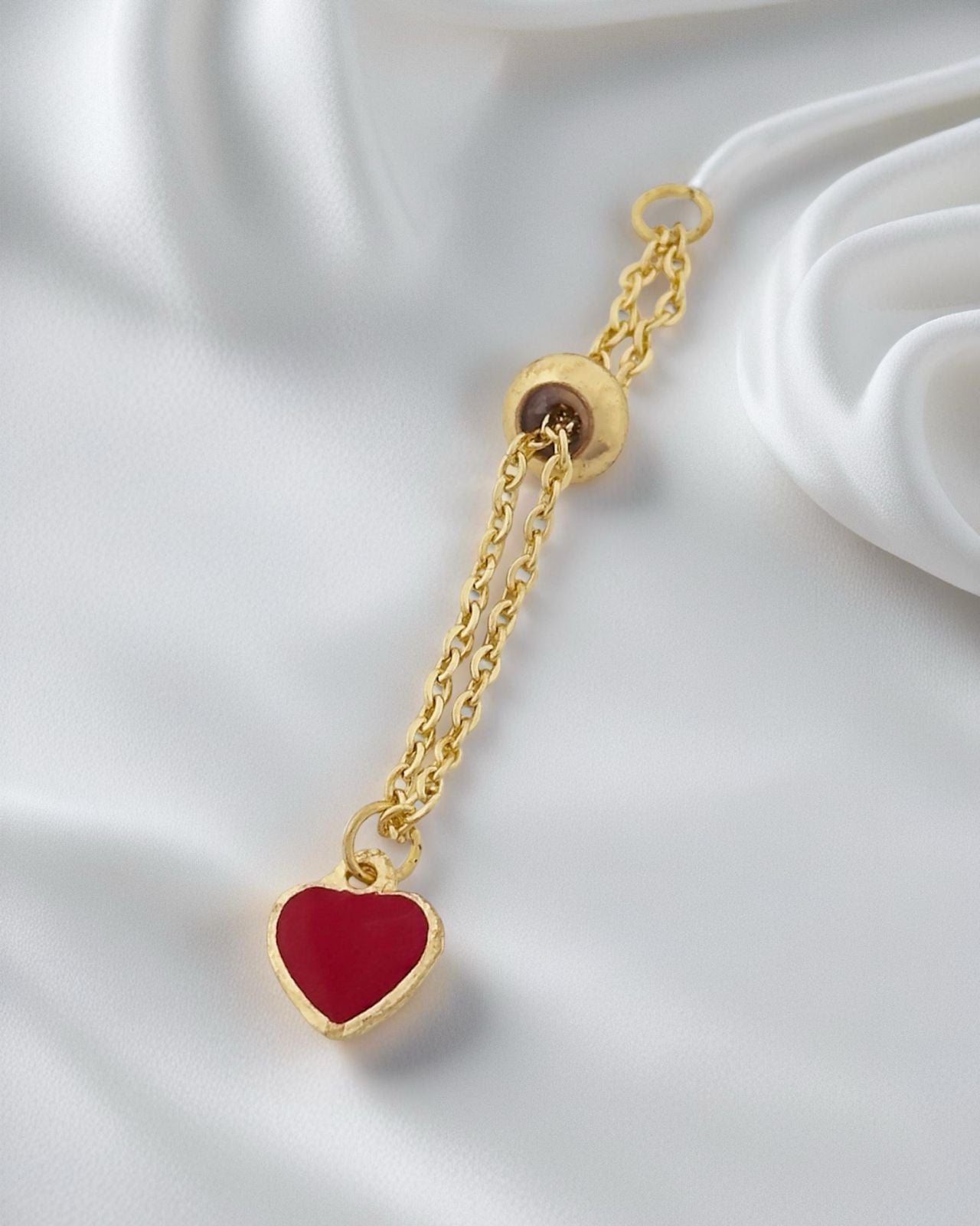 Small Heart Chain Ring