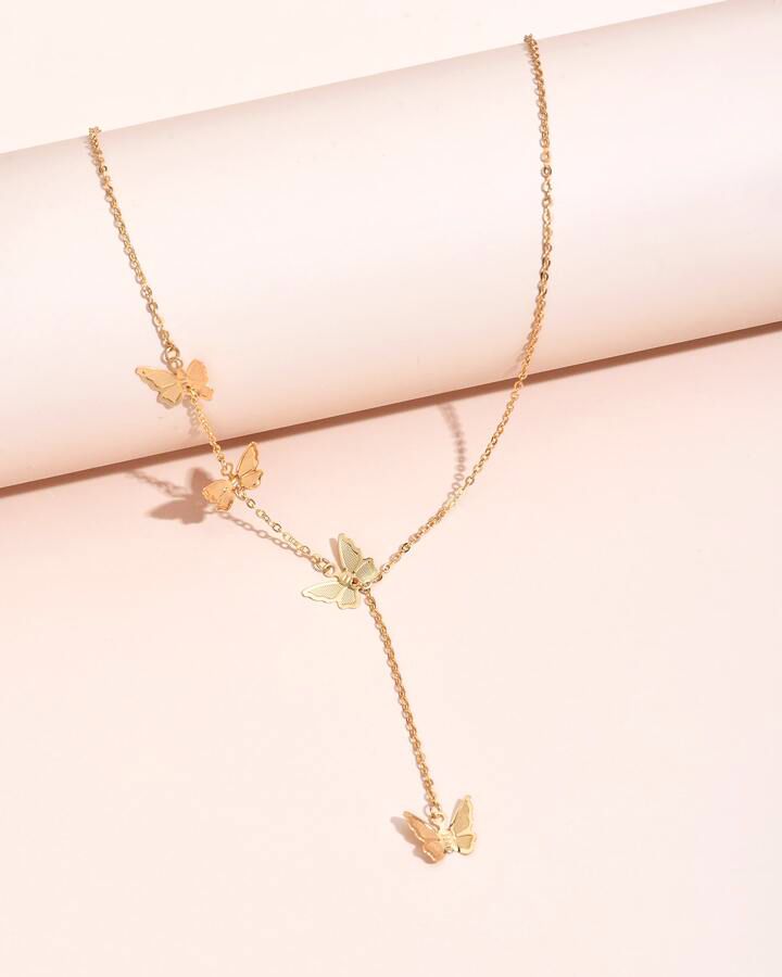 Sequin Butterfly Necklace