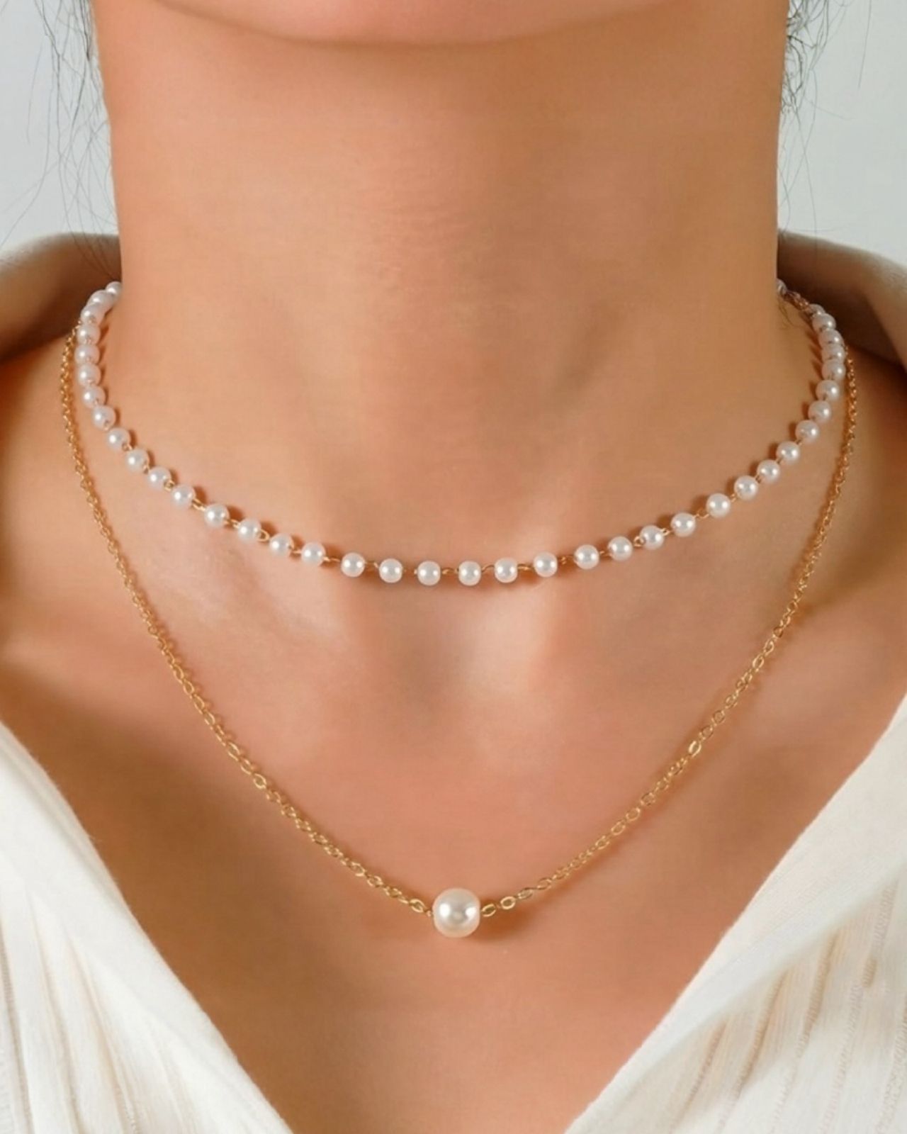 Faux Pearl Necklace