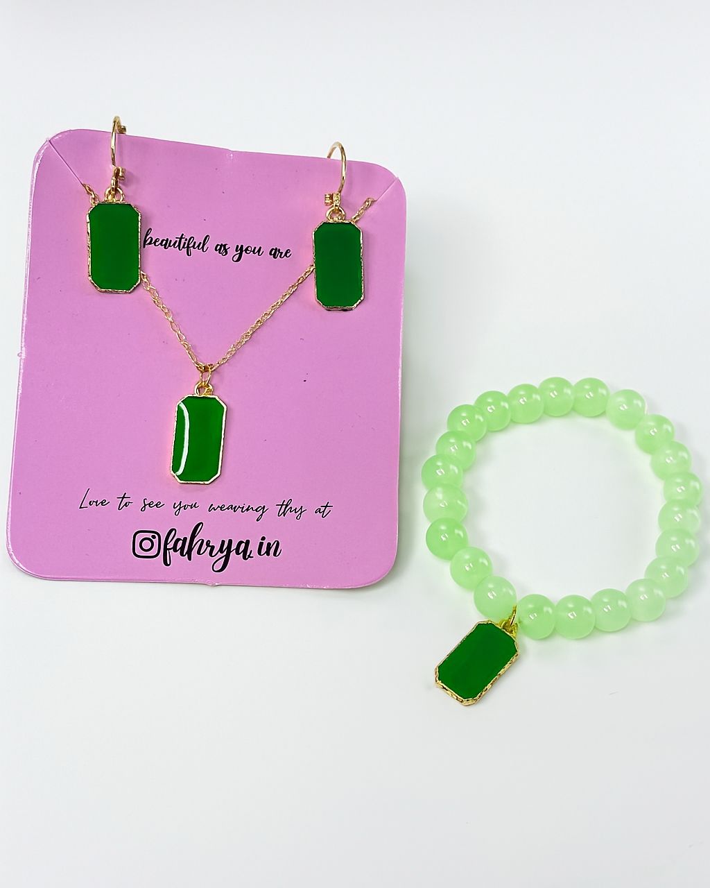 Bloc Pendnat Set & Bracelet