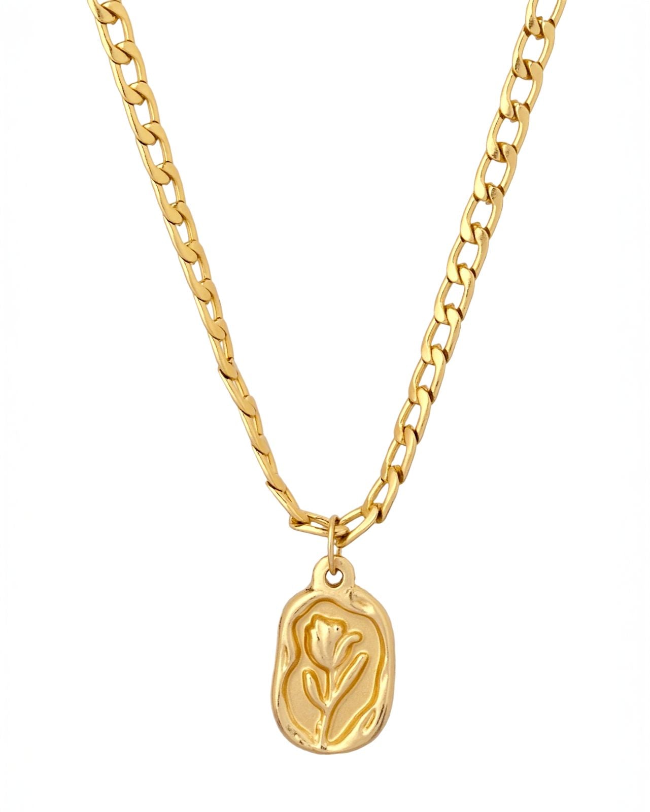 Rose Pendant Anti Tarnish Chain