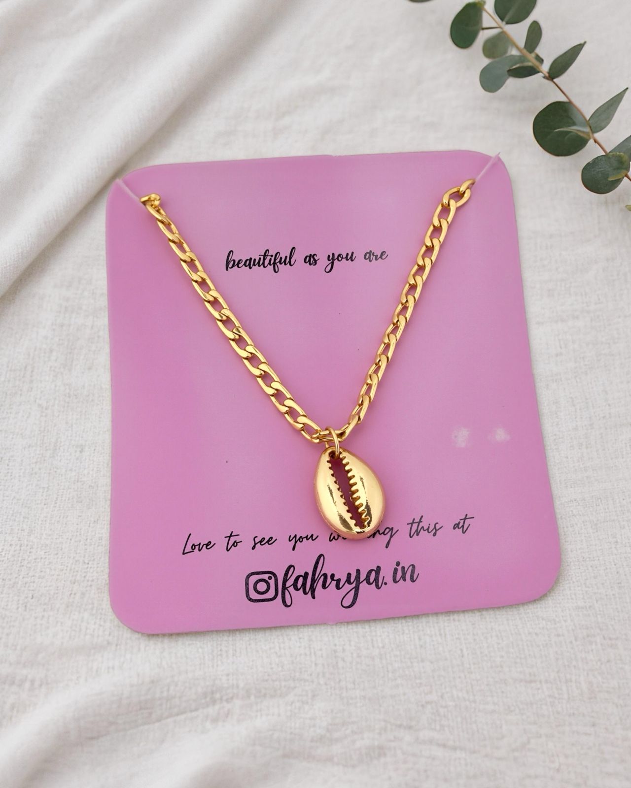 Shell Pendant Anti Tarnish Chain
