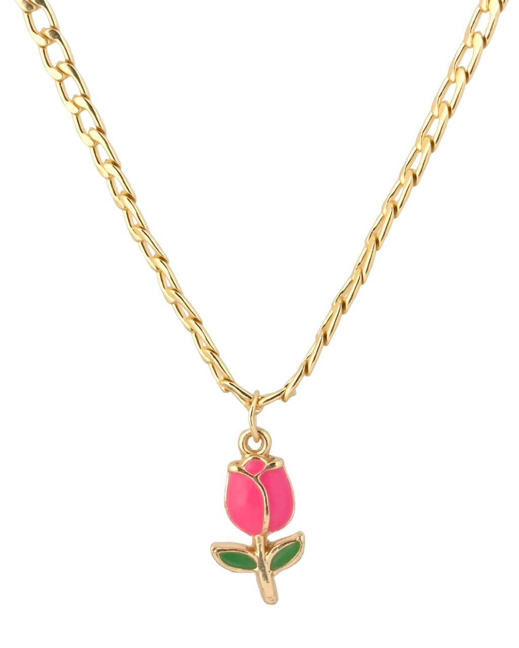 Flower Pendant Anti Tarnish Chain