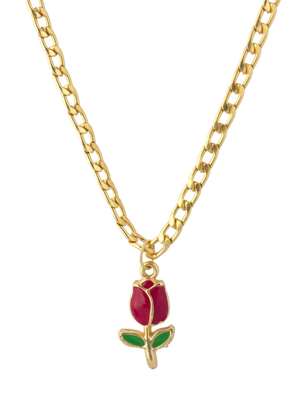 Flower Pendant Anti Tarnish Chain