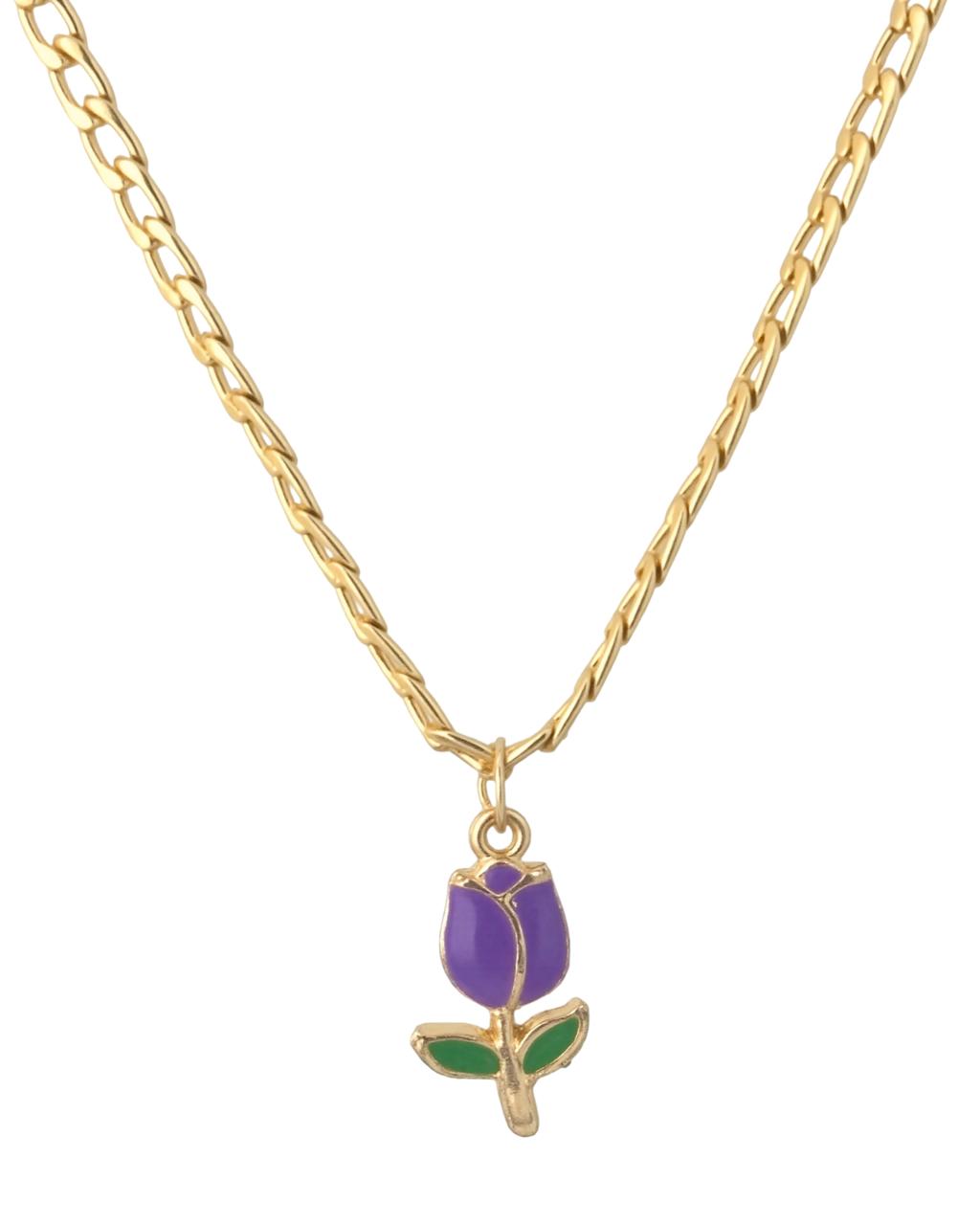 Flower Pendant Anti Tarnish Chain