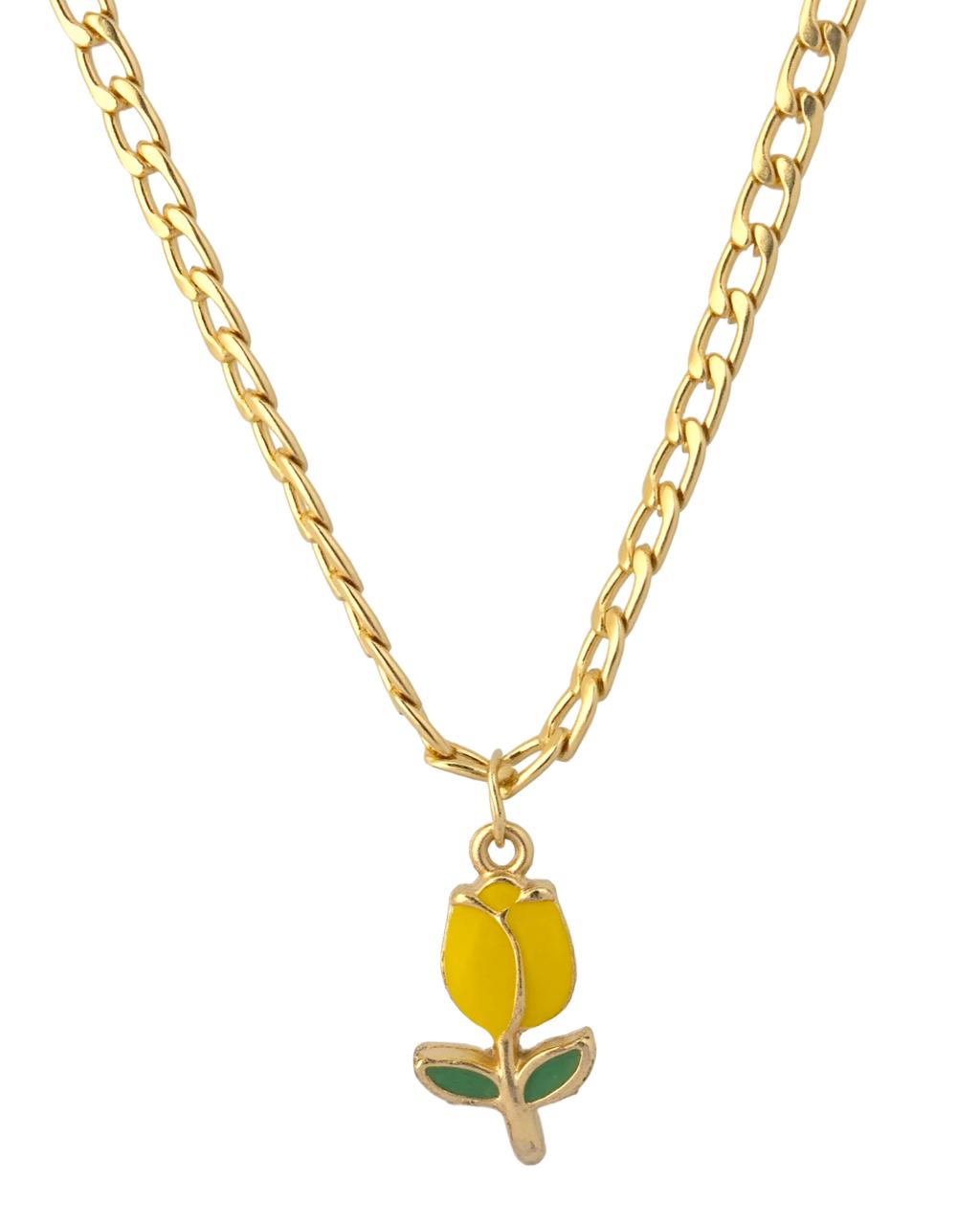 Flower Pendant Anti Tarnish Chain