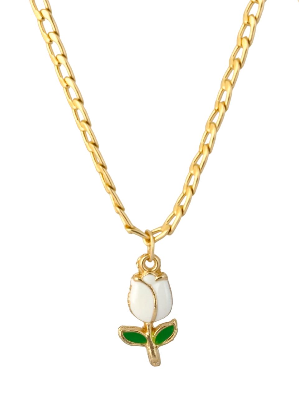 Flower Pendant Anti Tarnish Chain