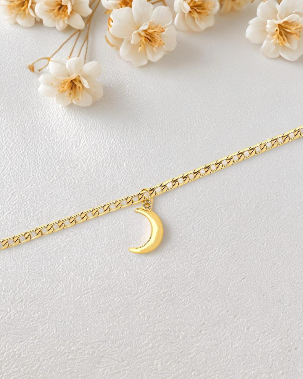 Moon Pendant Anti Tarnish Chain