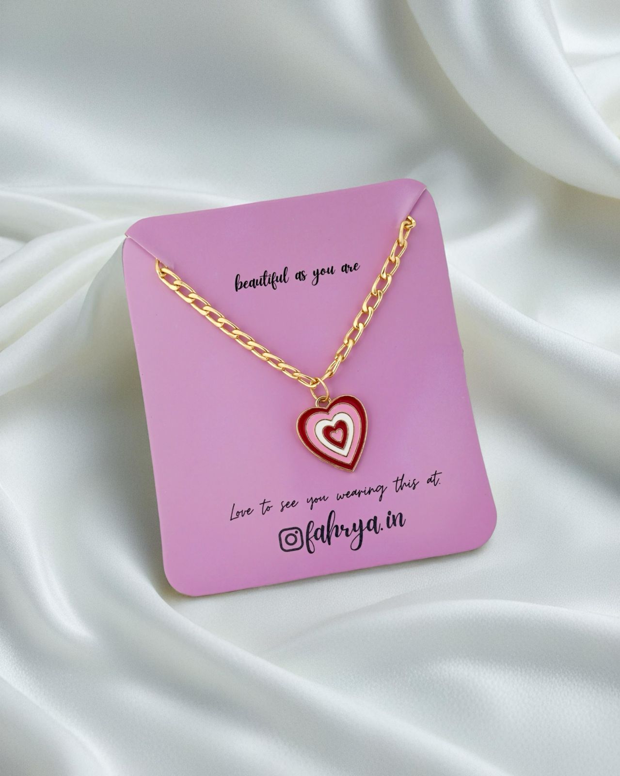 Heartline Pendant Anti Tarnish Chain