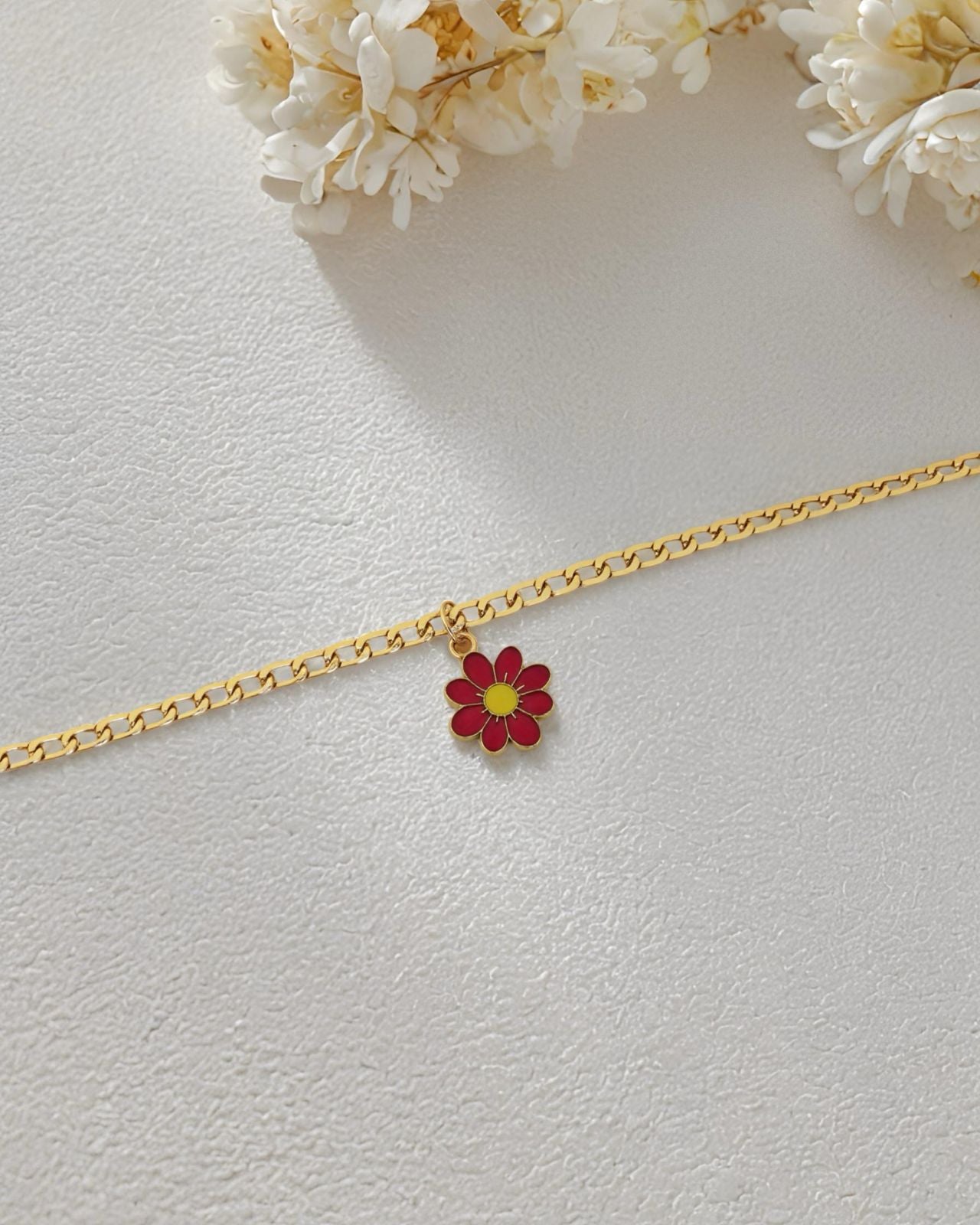 Flower Pendant Anti Tarnish Chain