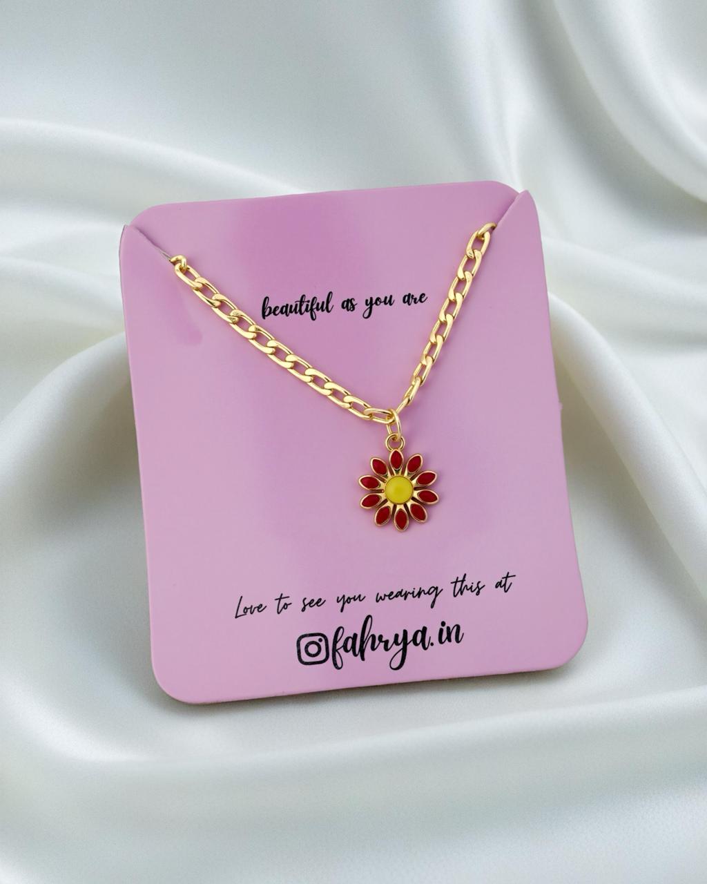 Flower Charm Anti Tarnish Chain
