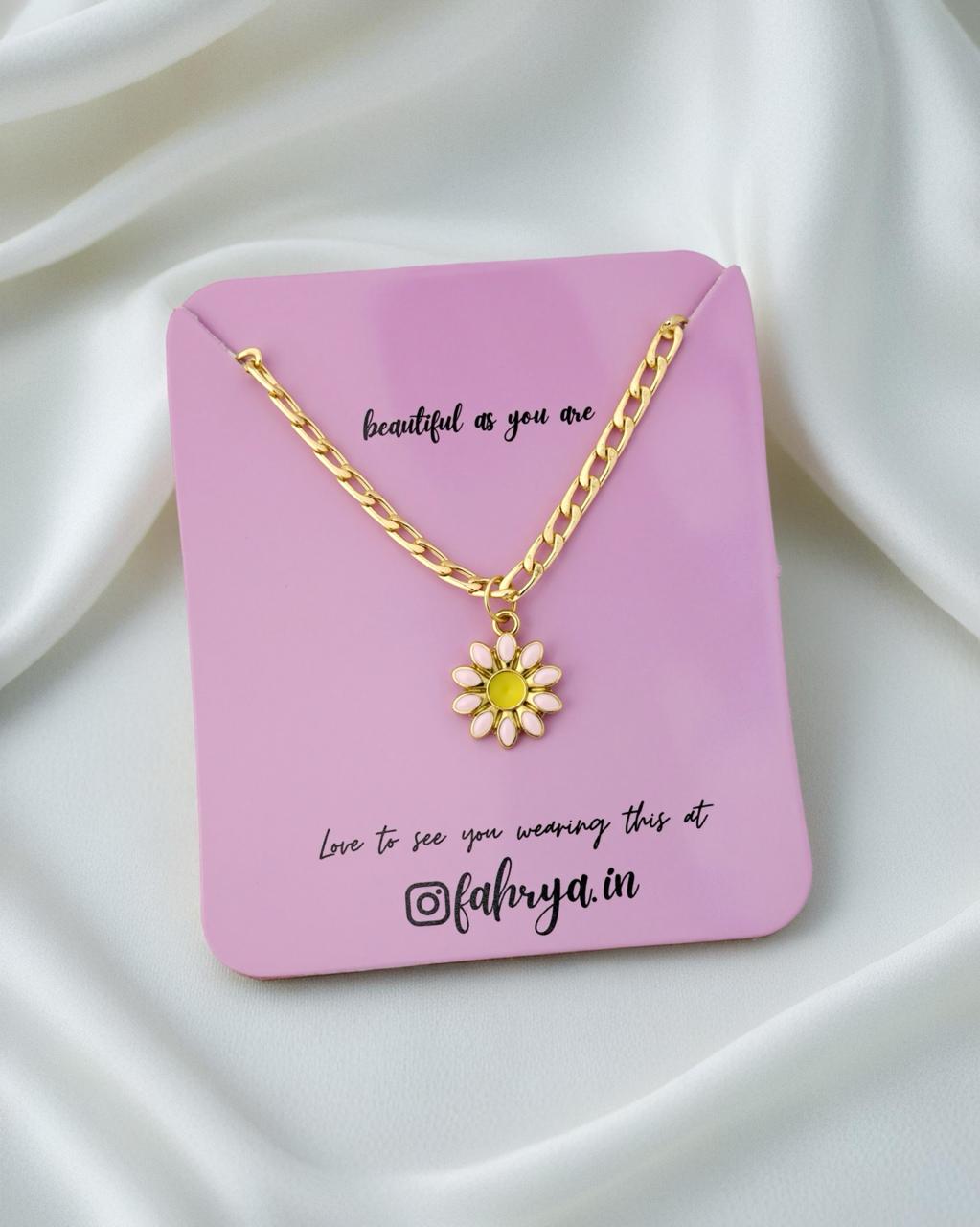 Flower Charm Anti Tarnish Chain