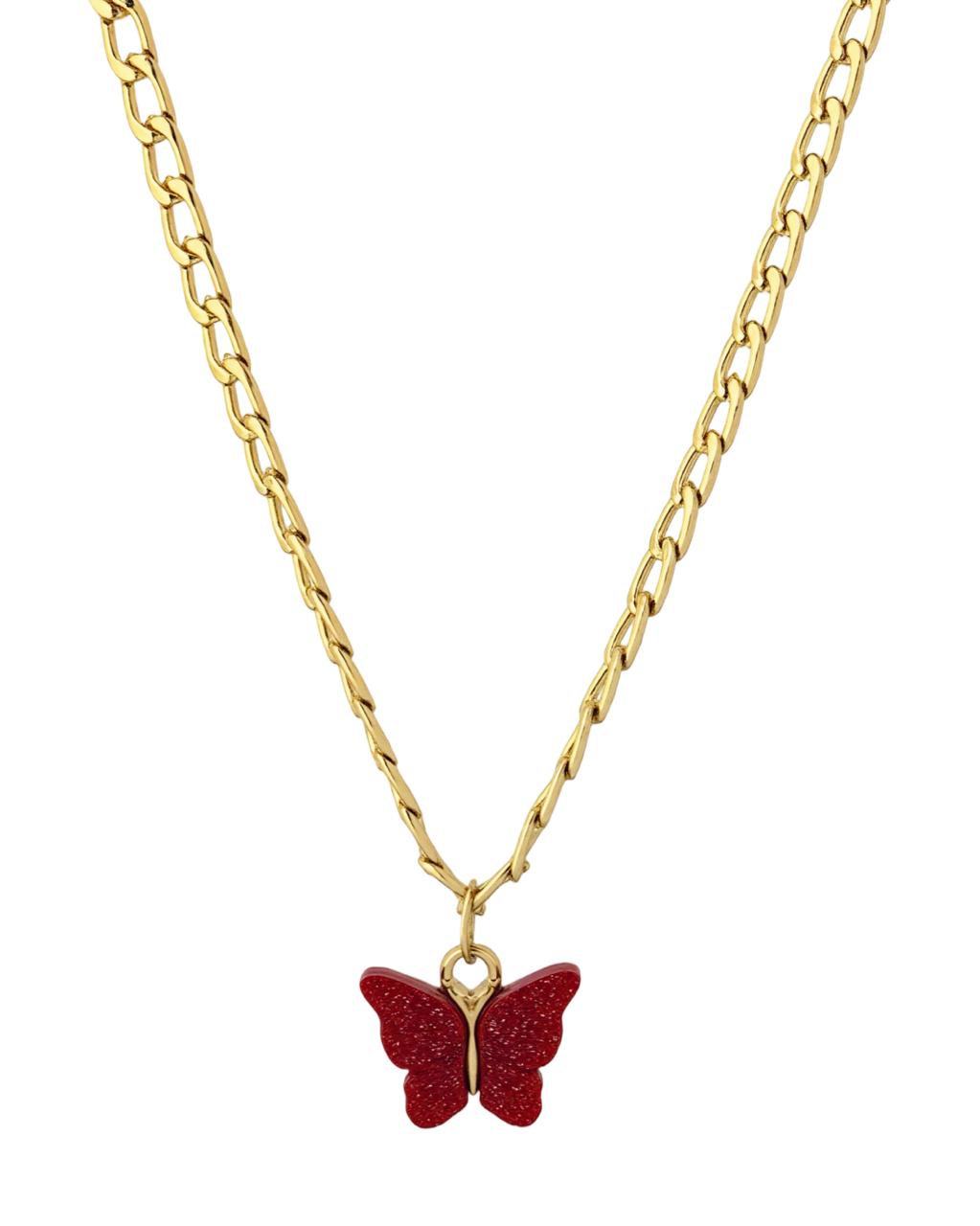 Red Butterfly Anti Tarnish Chain