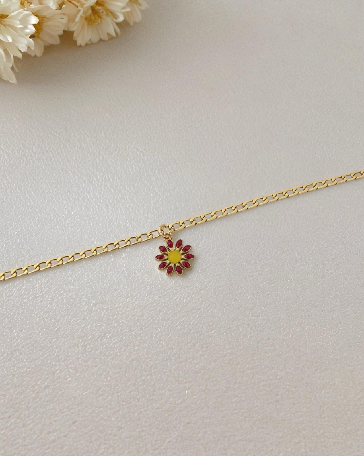Flower Charm Anti Tarnish Chain