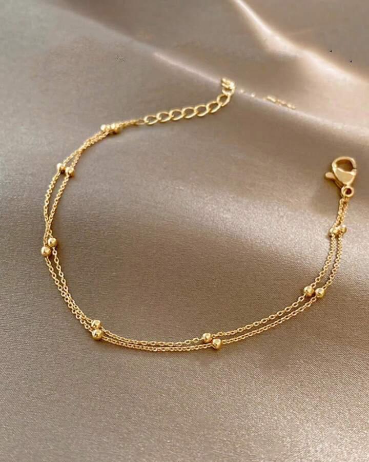Double Layered Chain Anklet